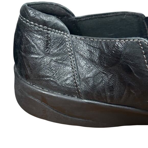 Clarks Sheryn Madi Black Leather Slip On Loafers Flats Comfort Shoes Womens 8.5 - Picture 3 of 16
